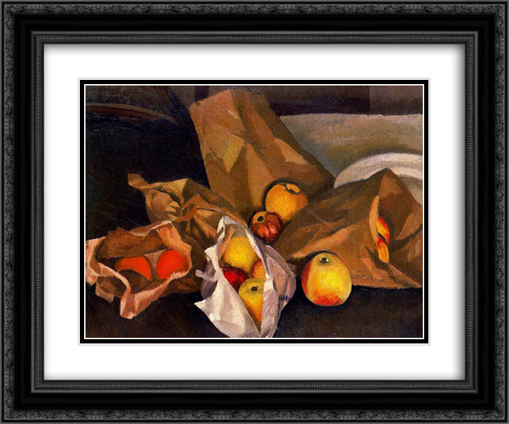 Still Life 24x20 Black Ornate Wood Framed Art Print Poster with Double Matting by Spencer, Stanley