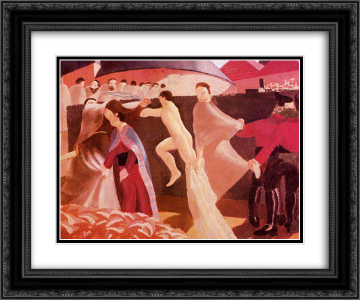 The Betrayal 24x20 Black Ornate Wood Framed Art Print Poster with Double Matting by Spencer, Stanley
