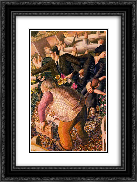 The Resurrection - Waking Up 2 18x24 Black Ornate Wood Framed Art Print Poster with Double Matting by Spencer, Stanley