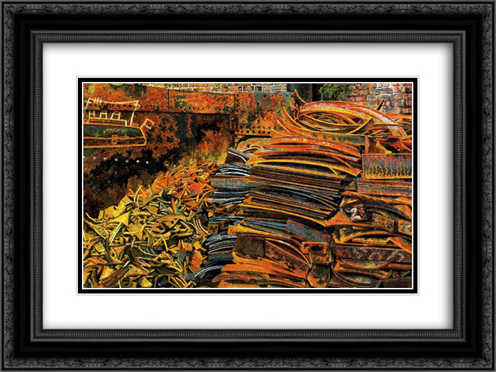 The Scrap Heap 24x18 Black Ornate Wood Framed Art Print Poster with Double Matting by Spencer, Stanley
