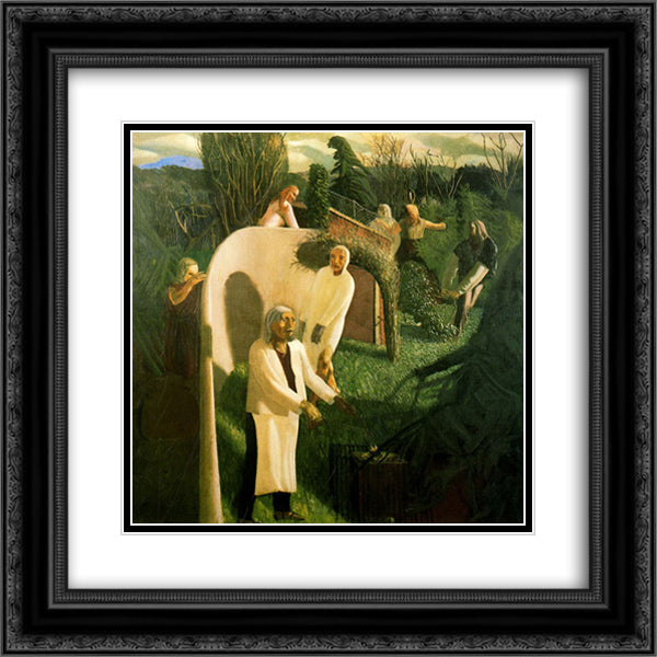 Zacharias and Elizabeth 20x20 Black Ornate Wood Framed Art Print Poster with Double Matting by Spencer, Stanley