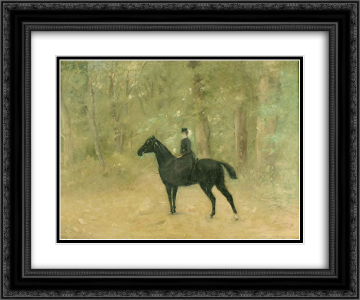 Amazon 24x20 Black Ornate Wood Framed Art Print Poster with Double Matting by Luchian, Stefan