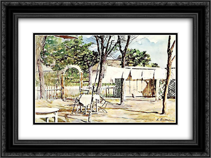 Inn Without Clients 24x18 Black Ornate Wood Framed Art Print Poster with Double Matting by Luchian, Stefan