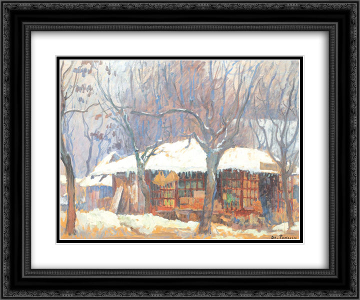 Inessential Store 24x20 Black Ornate Wood Framed Art Print Poster with Double Matting by Popescu, Stefan