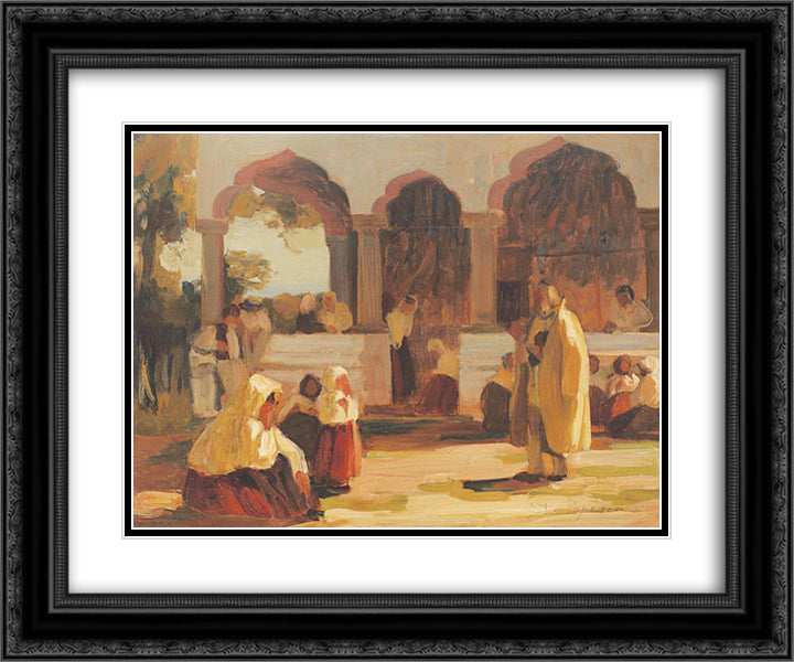Sunday 24x20 Black Ornate Wood Framed Art Print Poster with Double Matting by Popescu, Stefan