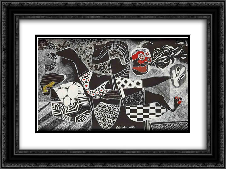 The Messenger 24x18 Black Ornate Wood Framed Art Print Poster with Double Matting by Wheeler, Steve