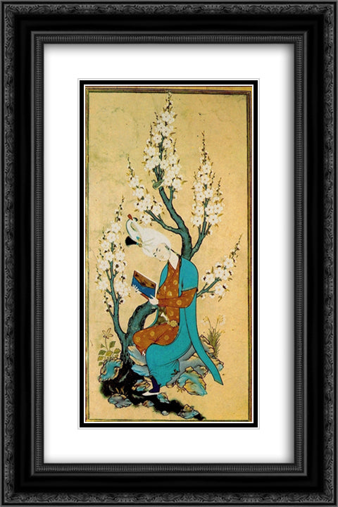 unknown title 16x24 Black Ornate Wood Framed Art Print Poster with Double Matting by Muhammad, Sultan