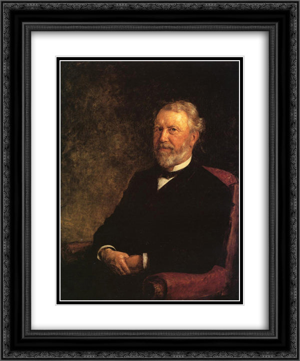 Albert G. Porter, Governor of Indiana 20x24 Black Ornate Wood Framed Art Print Poster with Double Matting by Steele, T. C.