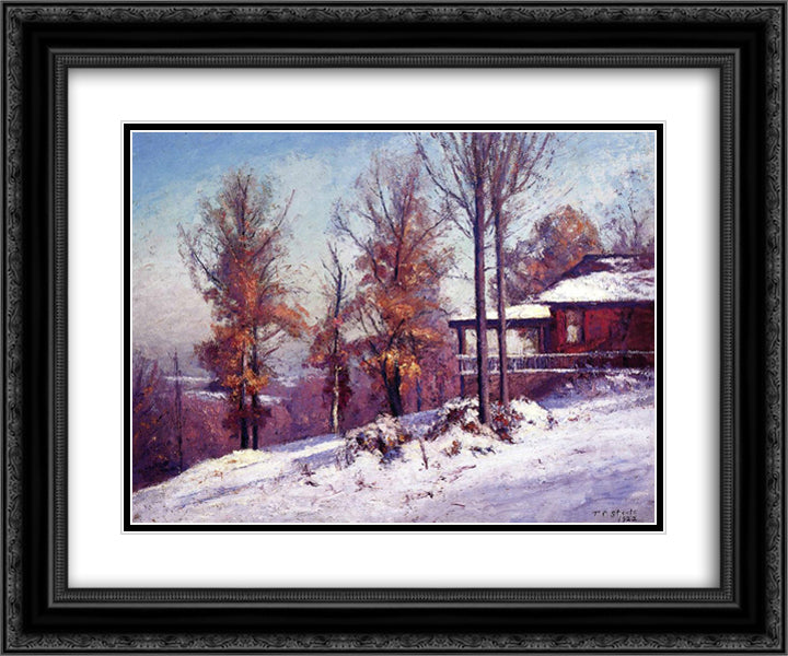 House of the Singing Winds 24x20 Black Ornate Wood Framed Art Print Poster with Double Matting by Steele, T. C.