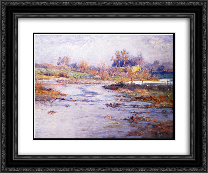 Mysterious 24x20 Black Ornate Wood Framed Art Print Poster with Double Matting by Steele, T. C.