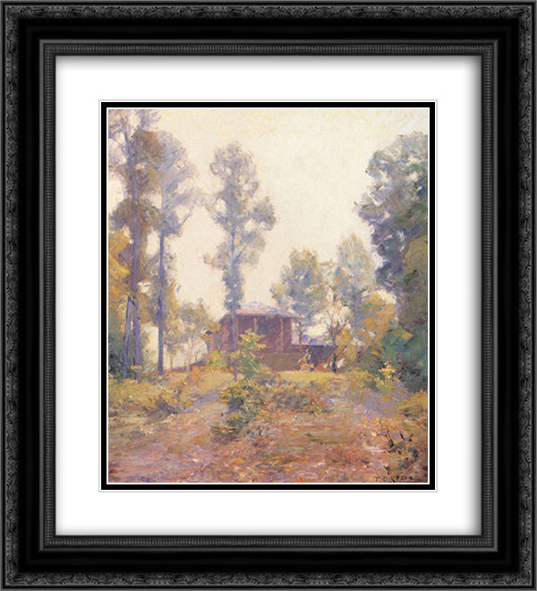 The House of the Singing Winds 20x22 Black Ornate Wood Framed Art Print Poster with Double Matting by Steele, T. C.