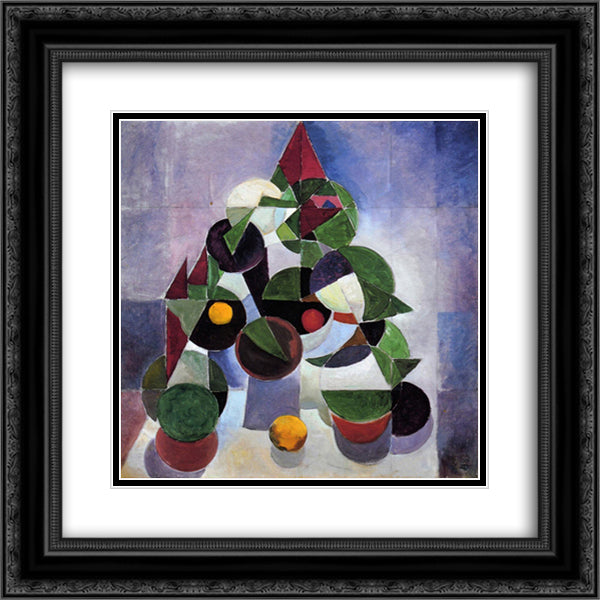 Composition I (Still life) 20x20 Black Ornate Wood Framed Art Print Poster with Double Matting by Doesburg, Theo van