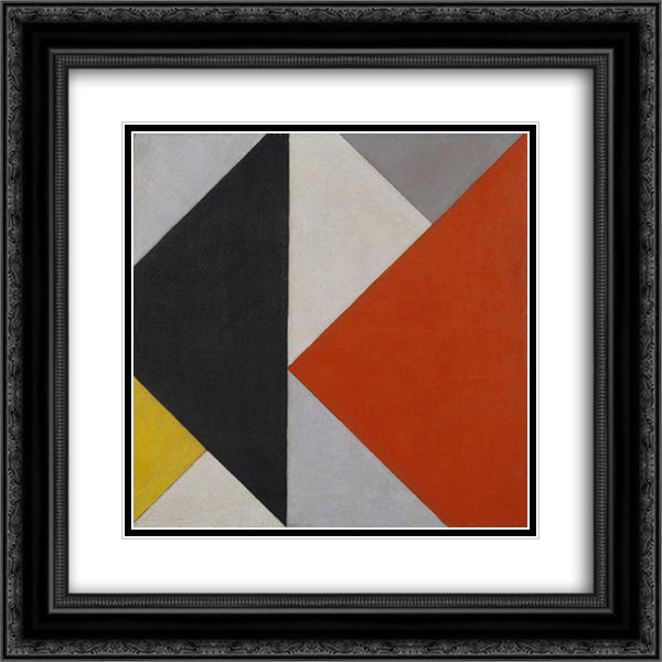 Counter composition XIII 20x20 Black Ornate Wood Framed Art Print Poster with Double Matting by Doesburg, Theo van