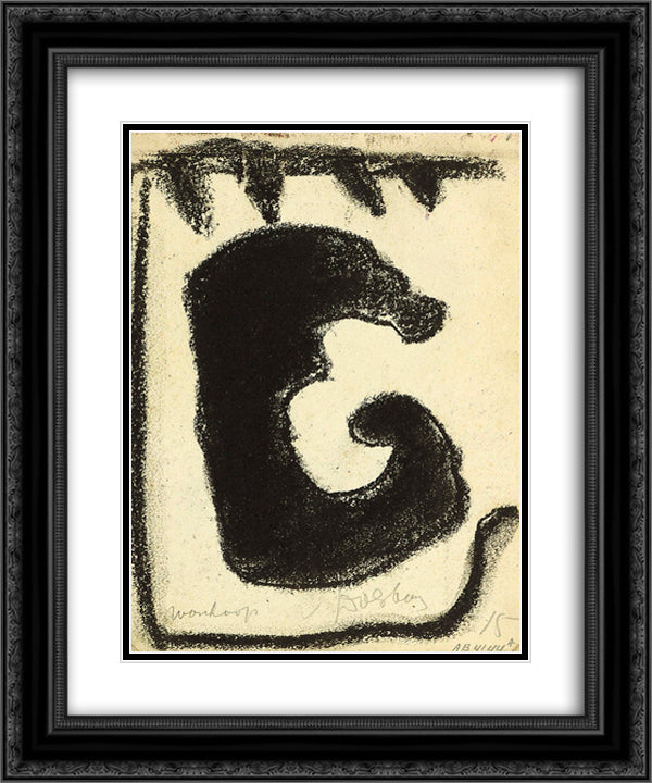 Despair 20x24 Black Ornate Wood Framed Art Print Poster with Double Matting by Doesburg, Theo van