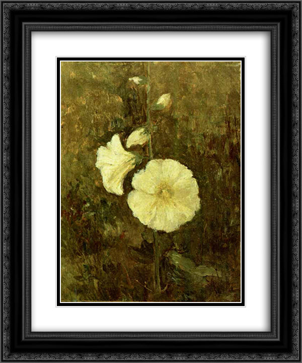 Rose Mallow 20x24 Black Ornate Wood Framed Art Print Poster with Double Matting by Pallady, Theodor