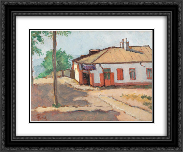 Towards the Buffet 24x20 Black Ornate Wood Framed Art Print Poster with Double Matting by Pallady, Theodor