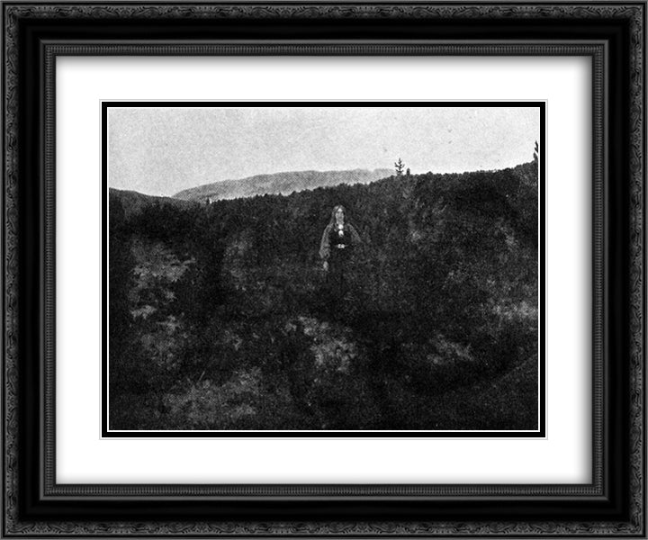 Huldra 24x20 Black Ornate Wood Framed Art Print Poster with Double Matting by Kittelsen, Theodor Severin