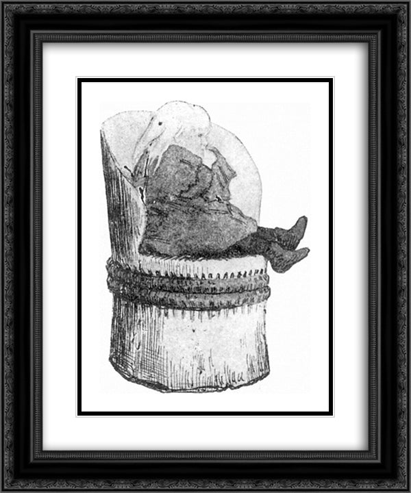 Ingrid 20x24 Black Ornate Wood Framed Art Print Poster with Double Matting by Kittelsen, Theodor Severin