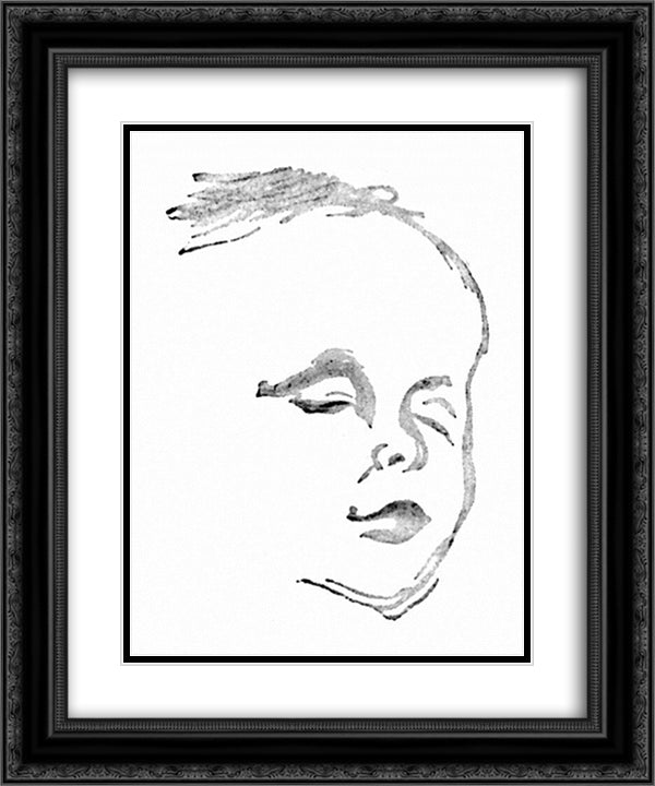 Tulla 20x24 Black Ornate Wood Framed Art Print Poster with Double Matting by Kittelsen, Theodor Severin