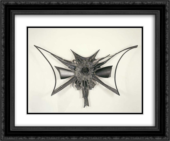 Exploding Star 24x20 Black Ornate Wood Framed Art Print Poster with Double Matting by Roszak, Theodore