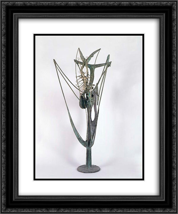 Insect Plant 20x24 Black Ornate Wood Framed Art Print Poster with Double Matting by Roszak, Theodore