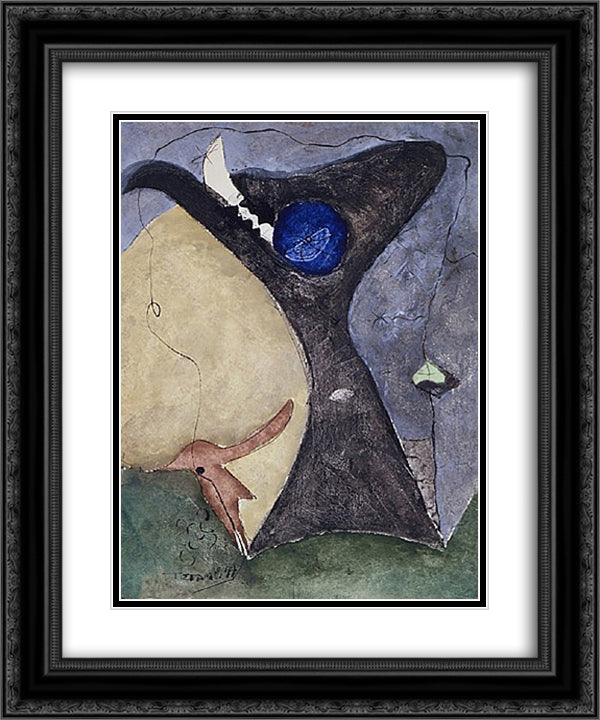 Cyclops 20x24 Black Ornate Wood Framed Art Print Poster with Double Matting by Stamos, Theodoros