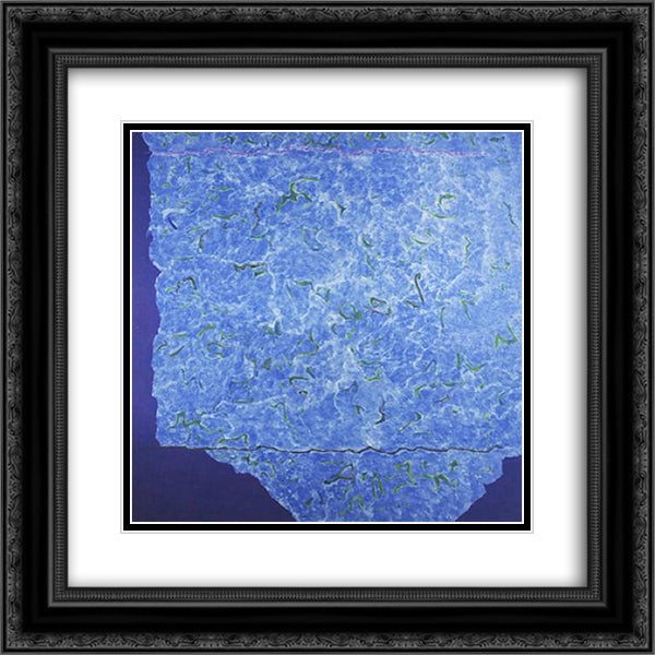 Infinity Field, Jerusalem Series, 3rd Letter 20x20 Black Ornate Wood Framed Art Print Poster with Double Matting by Stamos, Theodoros