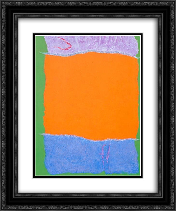 Infinity field, Lefkada series 20x24 Black Ornate Wood Framed Art Print Poster with Double Matting by Stamos, Theodoros