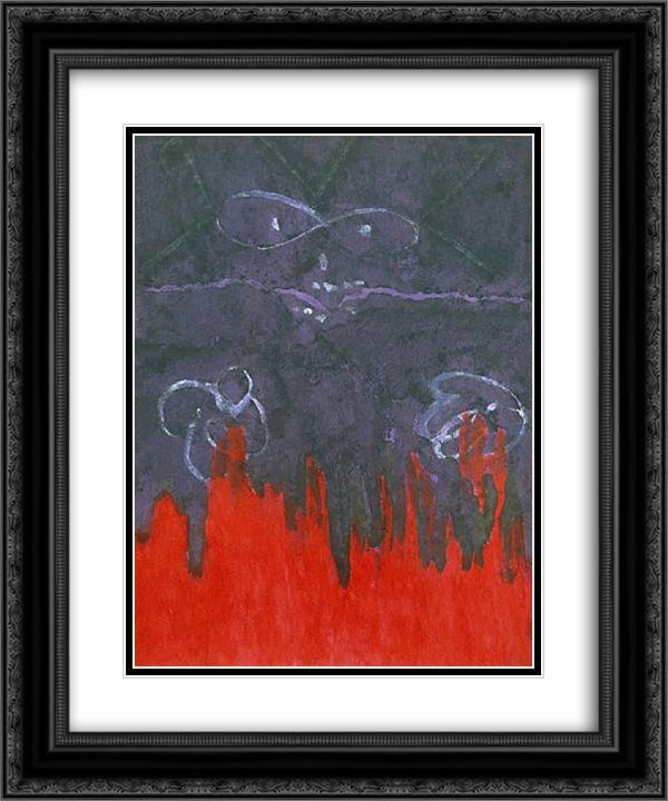 Infinity Field (Torino Series #1) 20x24 Black Ornate Wood Framed Art Print Poster with Double Matting by Stamos, Theodoros