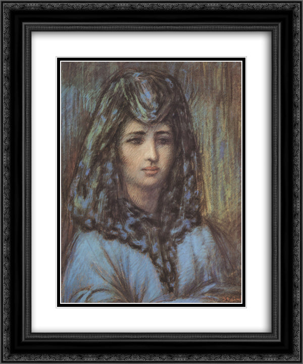 Spaniard 20x24 Black Ornate Wood Framed Art Print Poster with Double Matting by Steinlen, Theophile