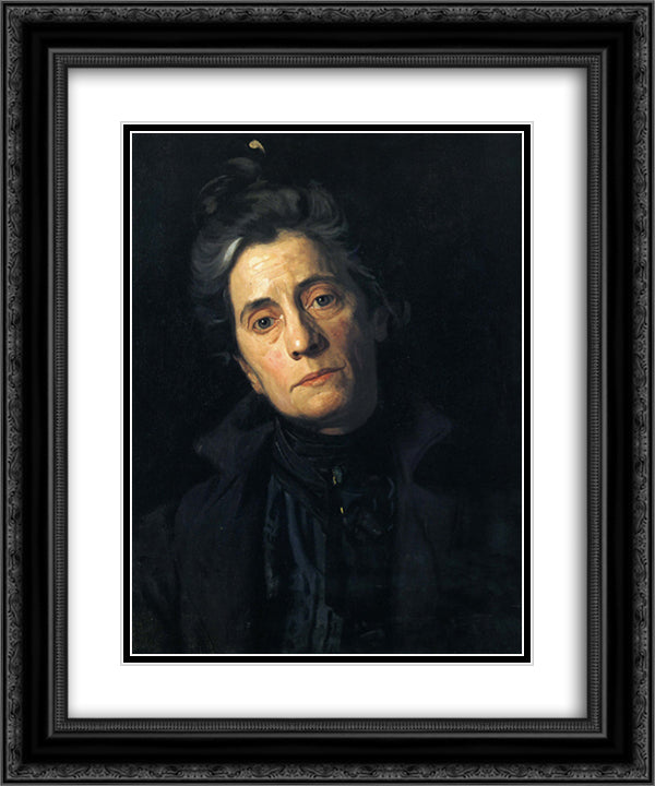 Portrait of Susan MacDowell Eakins 20x24 Black Ornate Wood Framed Art Print Poster with Double Matting by Eakins, Thomas