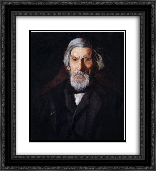 Portrait of William H. MacDowell 20x22 Black Ornate Wood Framed Art Print Poster with Double Matting by Eakins, Thomas