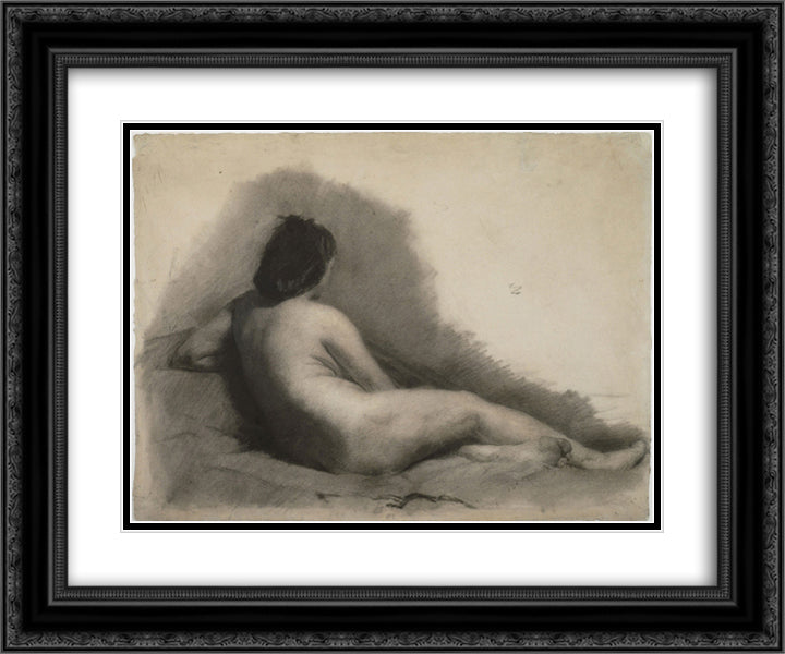 Portraits 24x20 Black Ornate Wood Framed Art Print Poster with Double Matting by Eakins, Thomas