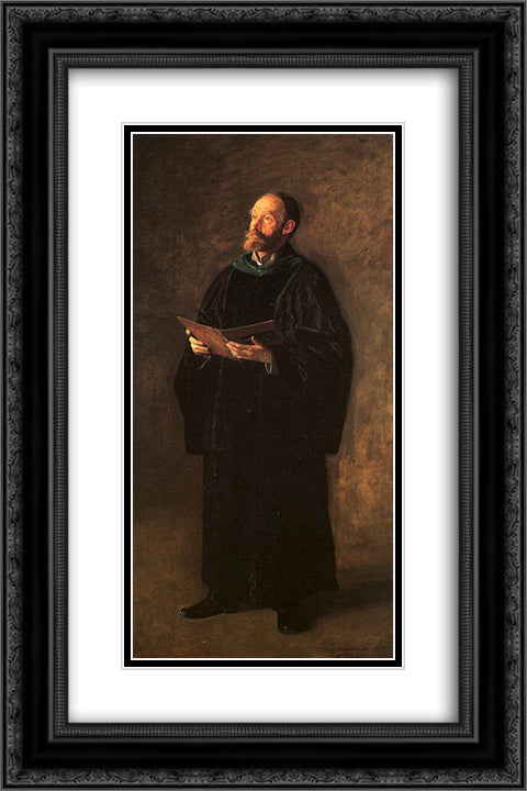 The Dean's Roll Call 16x24 Black Ornate Wood Framed Art Print Poster with Double Matting by Eakins, Thomas