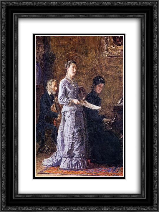The Pathetic 18x24 Black Ornate Wood Framed Art Print Poster with Double Matting by Eakins, Thomas