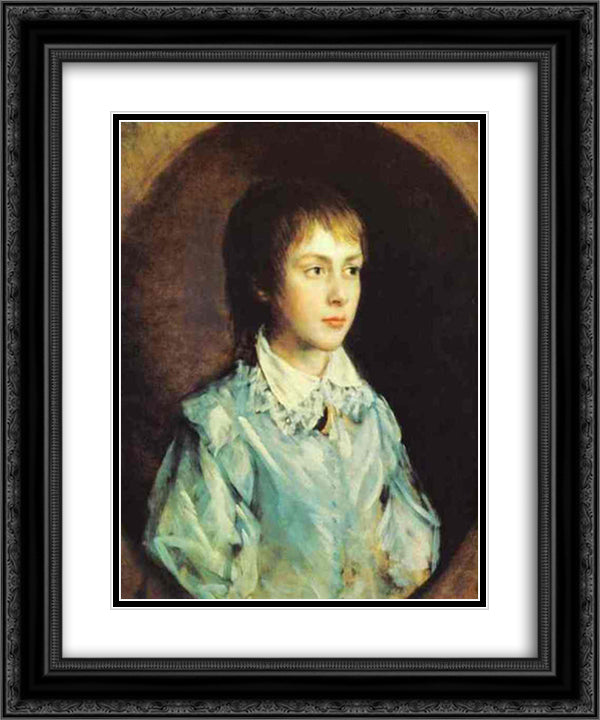 Edward Richard Gardiner 20x24 Black Ornate Wood Framed Art Print Poster with Double Matting by Gainsborough, Thomas