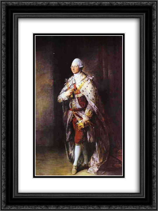Henry Frederick, Duke of Cumberland 18x24 Black Ornate Wood Framed Art Print Poster with Double Matting by Gainsborough, Thomas