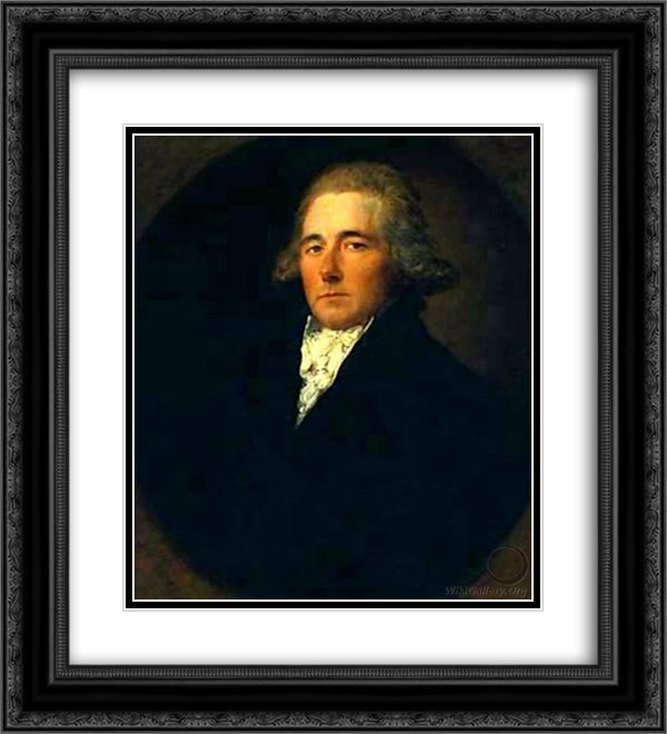 Sir Henry Bate Dudley 20x22 Black Ornate Wood Framed Art Print Poster with Double Matting by Gainsborough, Thomas