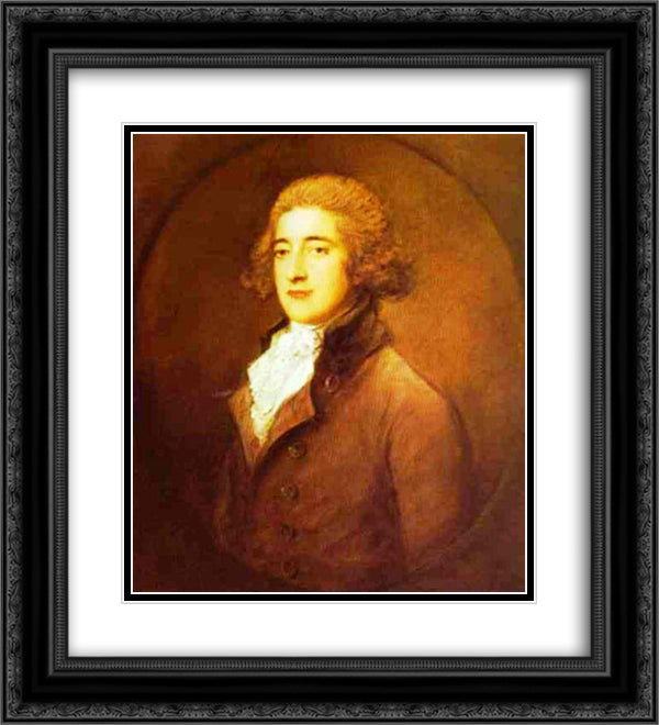 The Earl of Darnley 20x22 Black Ornate Wood Framed Art Print Poster with Double Matting by Gainsborough, Thomas