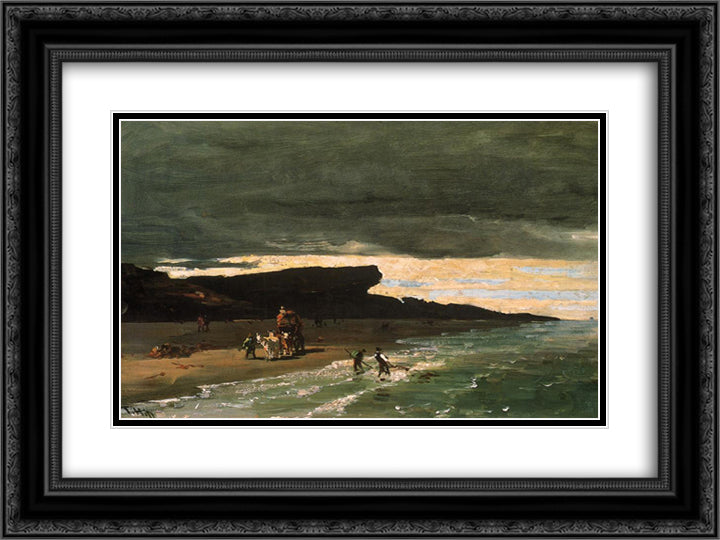 Gathering Sedge 24x18 Black Ornate Wood Framed Art Print Poster with Double Matting by Hill, Thomas