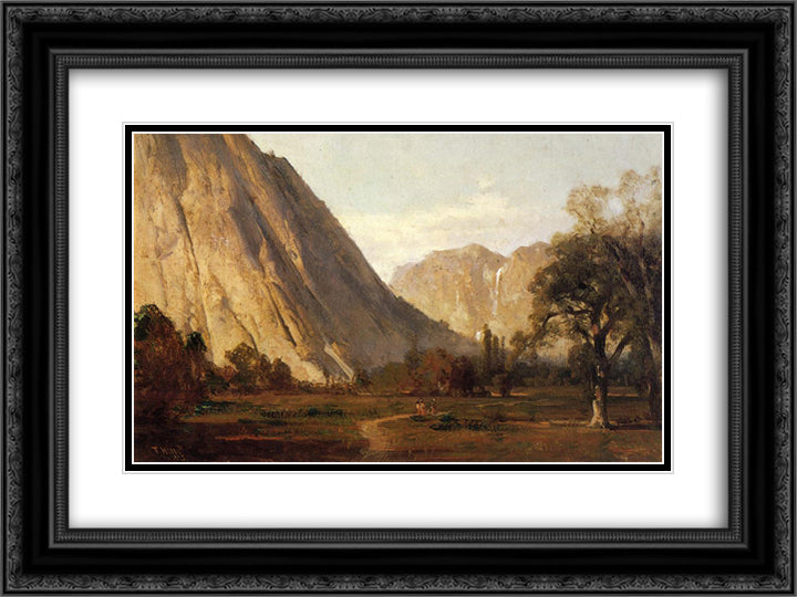 Piute Indians, Yosemite 24x18 Black Ornate Wood Framed Art Print Poster with Double Matting by Hill, Thomas