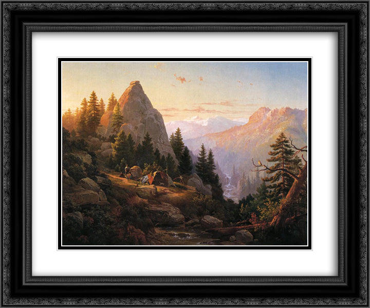 Sugar Loaf Peak, El Dorado County 24x20 Black Ornate Wood Framed Art Print Poster with Double Matting by Hill, Thomas