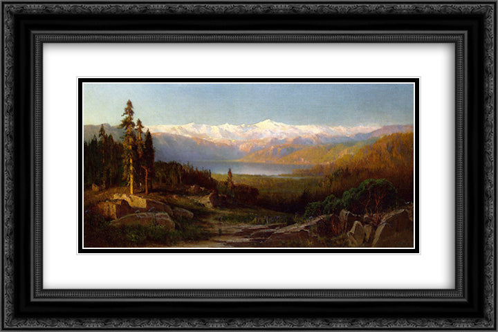 View in the Sierra Nevadas 24x16 Black Ornate Wood Framed Art Print Poster with Double Matting by Hill, Thomas