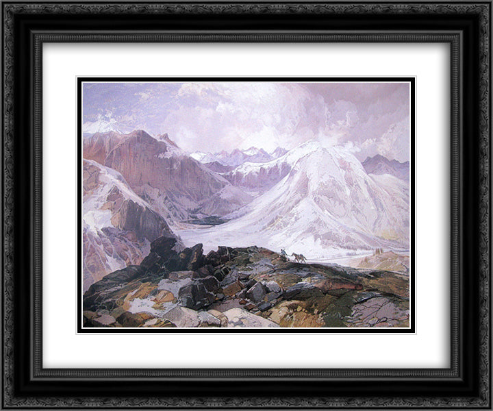 Mosquito Trail, Rocky Mountains, Colorado 24x20 Black Ornate Wood Framed Art Print Poster with Double Matting by Moran, Thomas