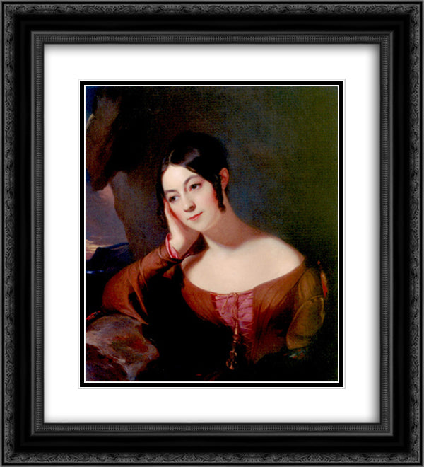 Elizabeth Anne Bates 20x22 Black Ornate Wood Framed Art Print Poster with Double Matting by Sully, Thomas