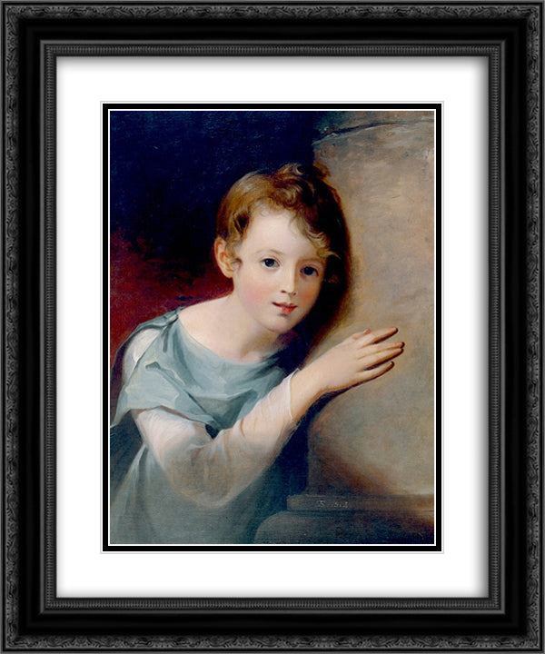 Elizabeth Wignell 20x24 Black Ornate Wood Framed Art Print Poster with Double Matting by Sully, Thomas