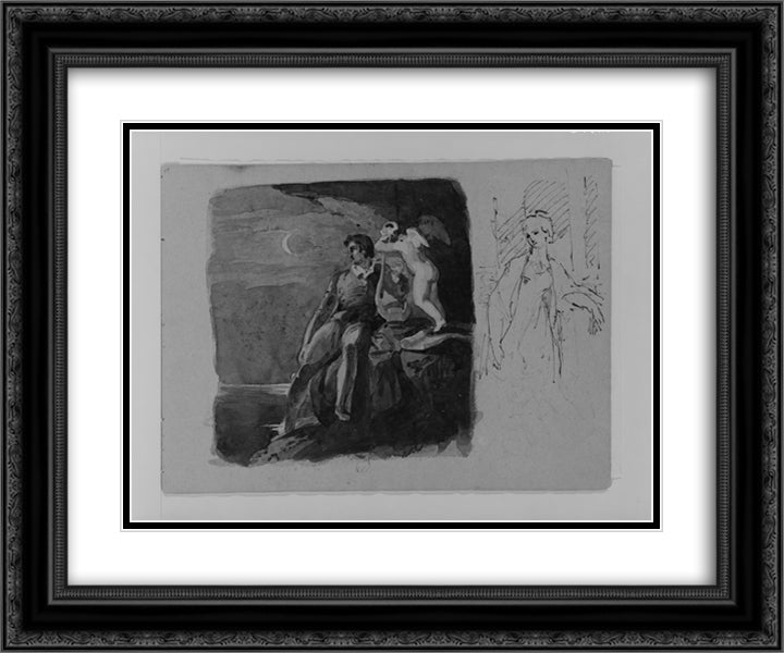 From Sketchbook 24x20 Black Ornate Wood Framed Art Print Poster with Double Matting by Sully, Thomas