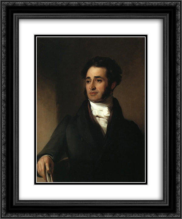 Jared Sparks 20x24 Black Ornate Wood Framed Art Print Poster with Double Matting by Sully, Thomas