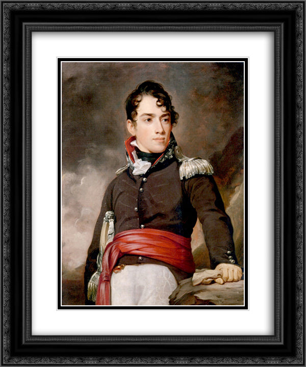 Jean Terford David 20x24 Black Ornate Wood Framed Art Print Poster with Double Matting by Sully, Thomas