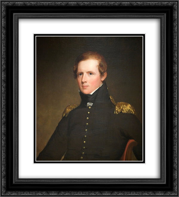 Major John Biddle 20x22 Black Ornate Wood Framed Art Print Poster with Double Matting by Sully, Thomas